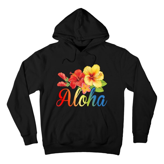 Aloha Floral Hawaiian Tropical Hoodie