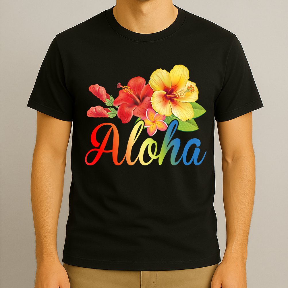 Aloha Floral Hawaiian Tropical T-Shirt