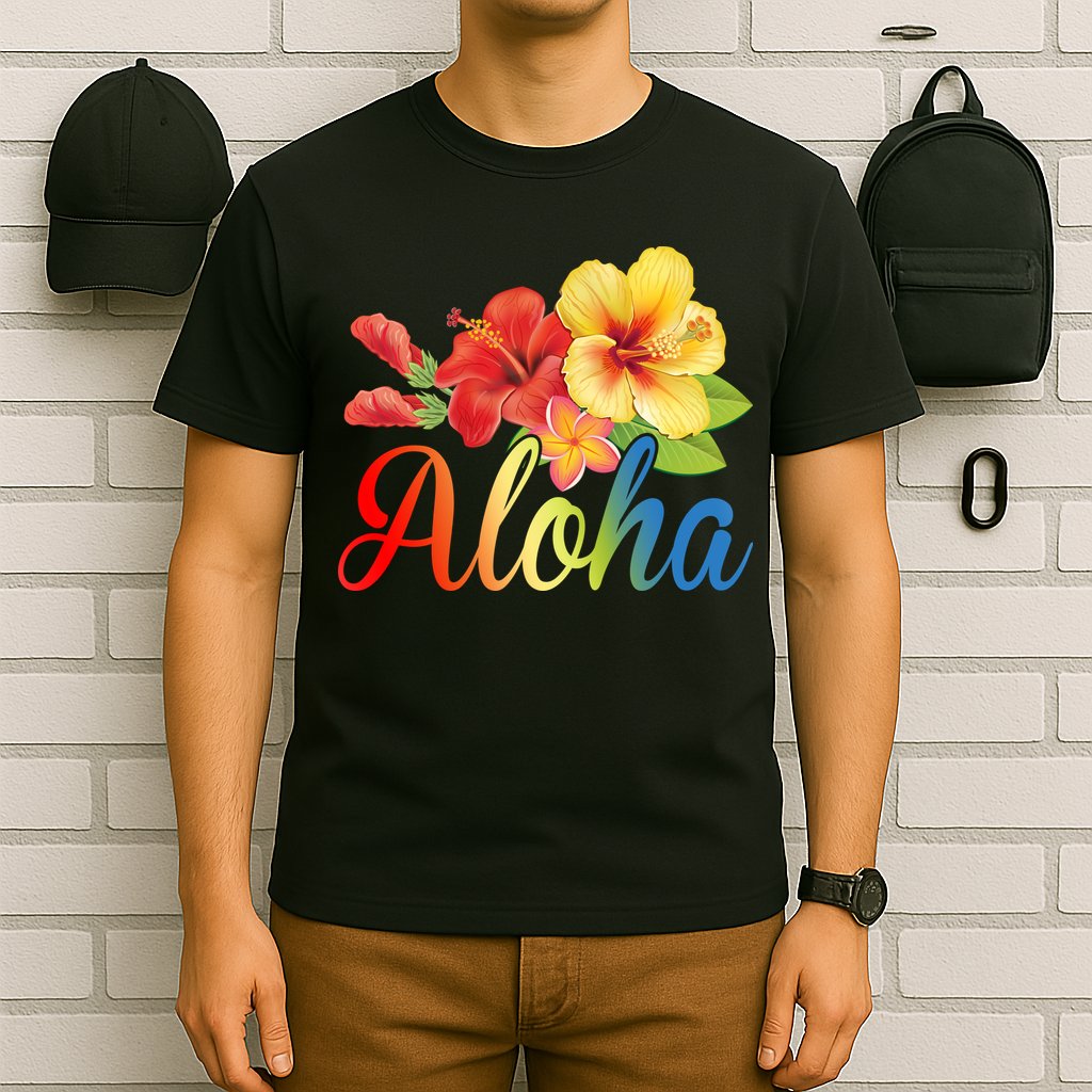 Aloha Floral Hawaiian Tropical T-Shirt