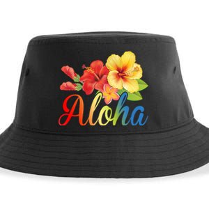 Aloha Floral Hawaiian Tropical Sustainable Bucket Hat