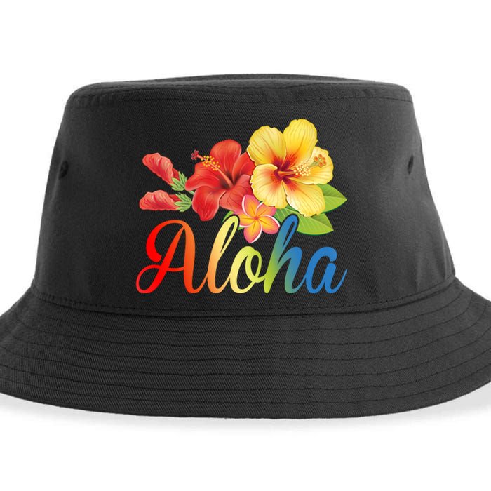 Aloha Floral Hawaiian Tropical Sustainable Bucket Hat