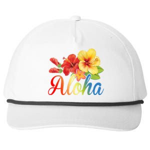 Aloha Floral Hawaiian Tropical Snapback Five-Panel Rope Hat