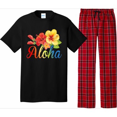 Aloha Floral Hawaiian Tropical Pajama Set