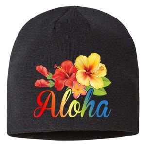 Aloha Floral Hawaiian Tropical Sustainable Beanie