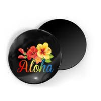 Aloha Floral Hawaiian Tropical Magnet