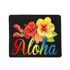 Aloha Floral Hawaiian Tropical Mousepad