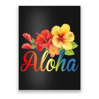 Aloha Floral Hawaiian Tropical Poster