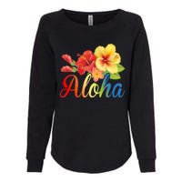 Aloha Floral Hawaiian Tropical Womens California Wash Sweatshirt