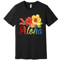 Aloha Floral Hawaiian Tropical Premium T-Shirt