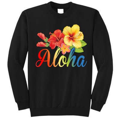 Aloha Floral Hawaiian Tropical Tall Sweatshirt