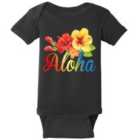 Aloha Floral Hawaiian Tropical Baby Bodysuit
