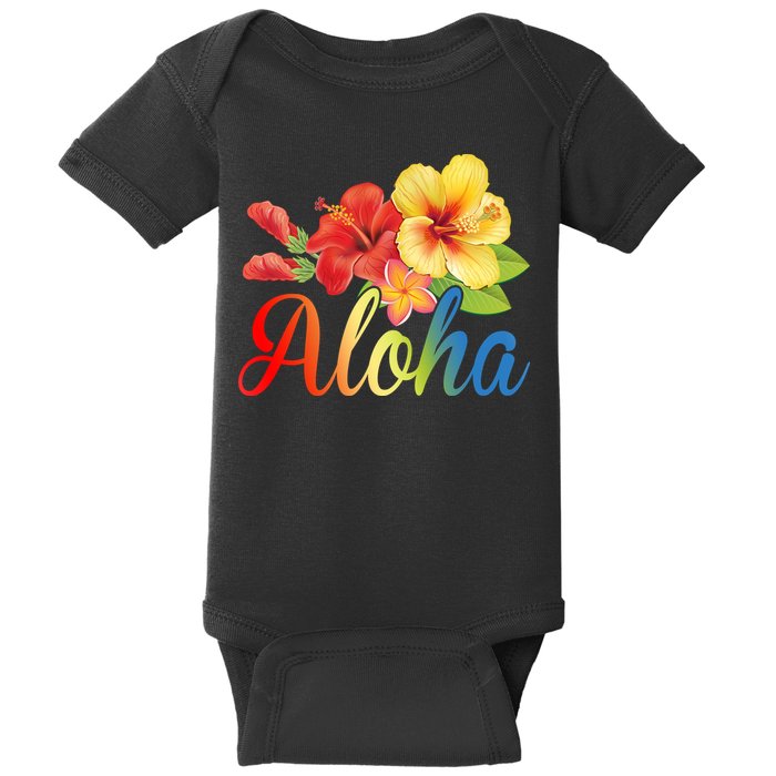Aloha Floral Hawaiian Tropical Baby Bodysuit