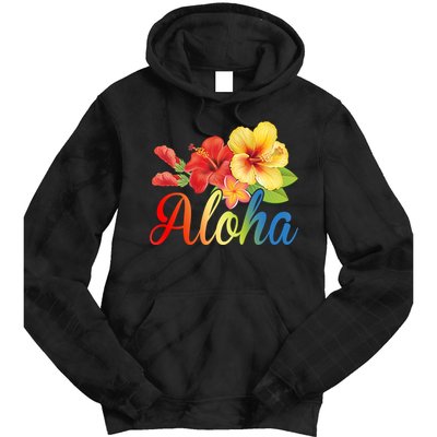 Aloha Floral Hawaiian Tropical Tie Dye Hoodie