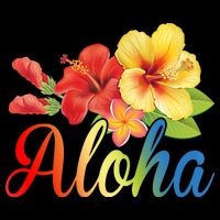 Aloha Floral Hawaiian Tropical Tie-Dye Long Sleeve Shirt