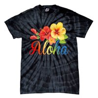 Aloha Floral Hawaiian Tropical Tie-Dye T-Shirt