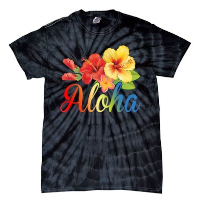 Aloha Floral Hawaiian Tropical Tie-Dye T-Shirt