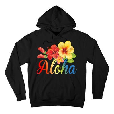 Aloha Floral Hawaiian Tropical Tall Hoodie