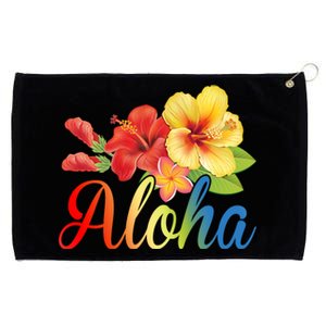 Aloha Floral Hawaiian Tropical Grommeted Golf Towel