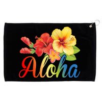 Aloha Floral Hawaiian Tropical Grommeted Golf Towel