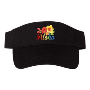 Aloha Floral Hawaiian Tropical Valucap Bio-Washed Visor