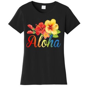 Aloha Floral Hawaiian Tropical Women's T-Shirt