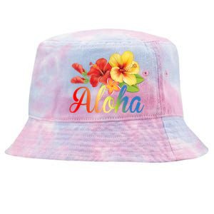 Aloha Floral Hawaiian Tropical Tie-Dyed Bucket Hat