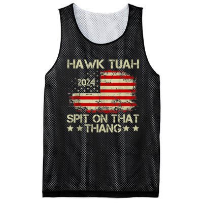 American Flag Hawk Tuah 24 Spit On That Thang Mesh Reversible Basketball Jersey Tank