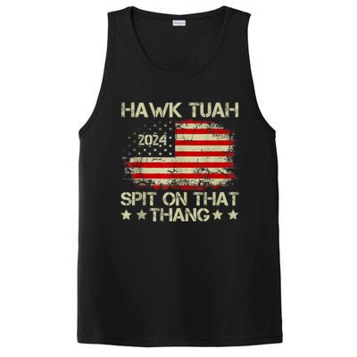 American Flag Hawk Tuah 24 Spit On That Thang PosiCharge Competitor Tank