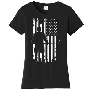 American Flag Hockey Apparel Gift Hockey Gift Women's T-Shirt