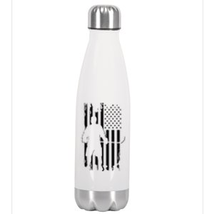 American Flag Hockey Apparel Gift Hockey Gift Stainless Steel Insulated Water Bottle