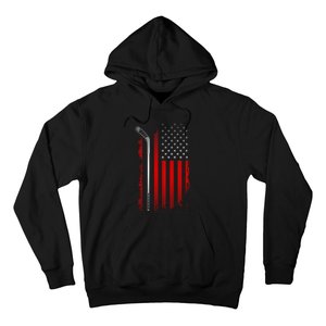 American Flag Hockey Apparel Gift Hockey Funny Gift Hoodie