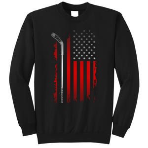 American Flag Hockey Apparel Gift Hockey Funny Gift Sweatshirt