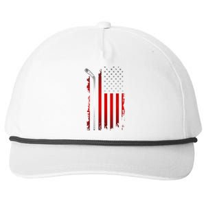 American Flag Hockey Apparel Gift Hockey Funny Gift Snapback Five-Panel Rope Hat