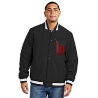 American Flag Hockey Apparel Gift Hockey Funny Gift Insulated Varsity Jacket