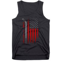 American Flag Hockey Apparel Gift Hockey Funny Gift Tank Top