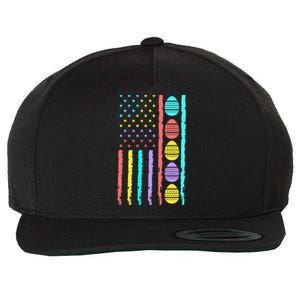 American Flag Happy Easter Egg Hunting Patriotic Easter Day Wool Snapback Cap