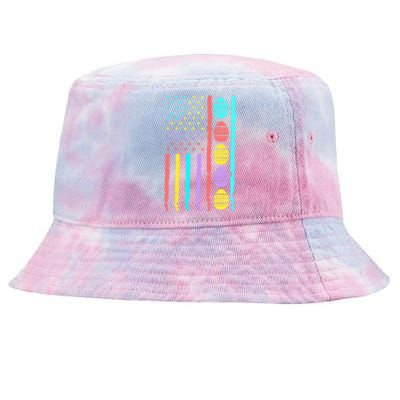 American Flag Happy Easter Egg Hunting Patriotic Easter Day Tie-Dyed Bucket Hat