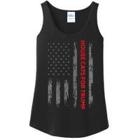 American Flag House Cats For Trump 2024 Trump Cats Ladies Essential Tank