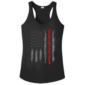 American Flag House Cats For Trump 2024 Trump Cats Ladies PosiCharge Competitor Racerback Tank