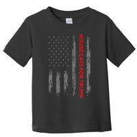 American Flag House Cats For Trump 2024 Trump Cats Toddler T-Shirt