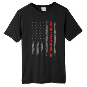 American Flag House Cats For Trump 2024 Trump Cats Tall Fusion ChromaSoft Performance T-Shirt