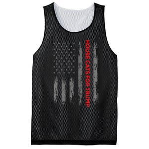 American Flag House Cats For Trump 2024 Trump Cats Mesh Reversible Basketball Jersey Tank