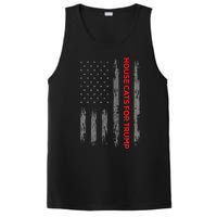 American Flag House Cats For Trump 2024 Trump Cats PosiCharge Competitor Tank