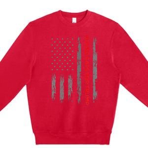 American Flag House Cats For Trump 2024 Trump Cats Premium Crewneck Sweatshirt