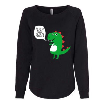 Adults Funny Holiday Gift Christmas Dinosaur Fa Ra Ra Raaawr Gift Womens California Wash Sweatshirt