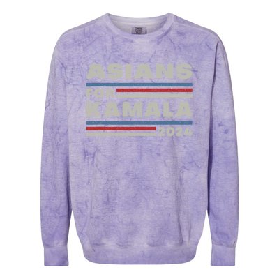 Asians For Harris 2024 Kamala Harris For President Colorblast Crewneck Sweatshirt