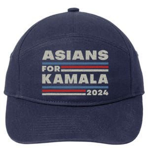 Asians For Harris 2024 Kamala Harris For President 7-Panel Snapback Hat