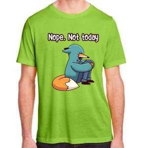 A Funny Hiding Fox Nope Not Today Gift Adult ChromaSoft Performance T-Shirt