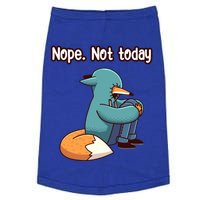 A Funny Hiding Fox Nope Not Today Gift Doggie Tank