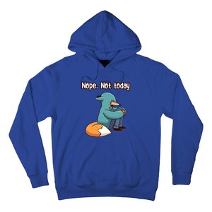 A Funny Hiding Fox Nope Not Today Gift Hoodie